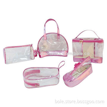PVC Cosmetic Bag Set, Customized Designs and Logos Welcomed